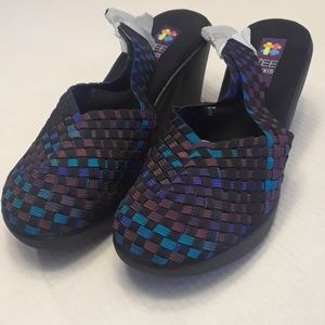 ZEE alexis woven sling back nwt